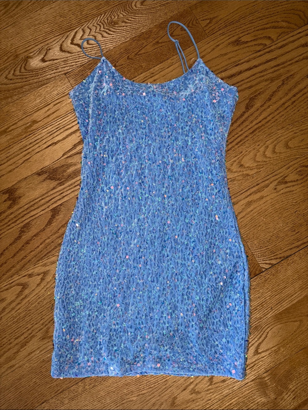 Blue Sequin Lucy in the Sky dress